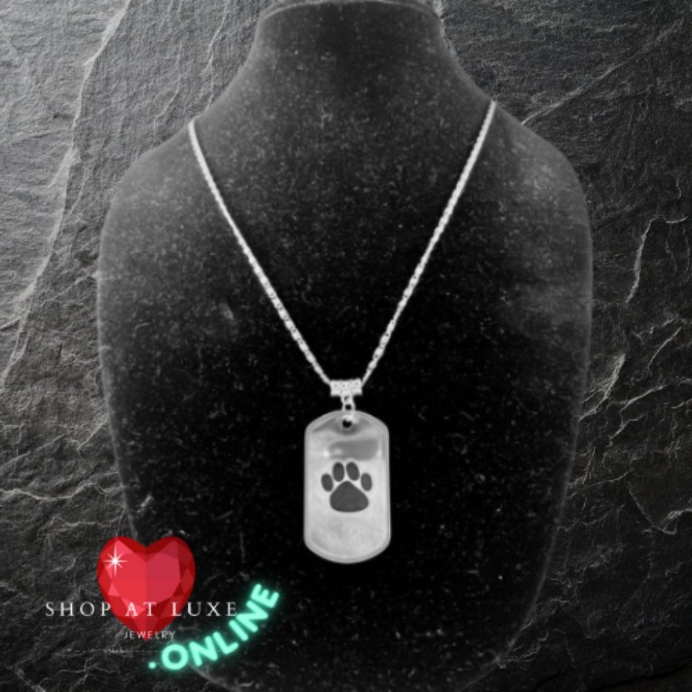 Paw Print Doggie Tags Necklace
